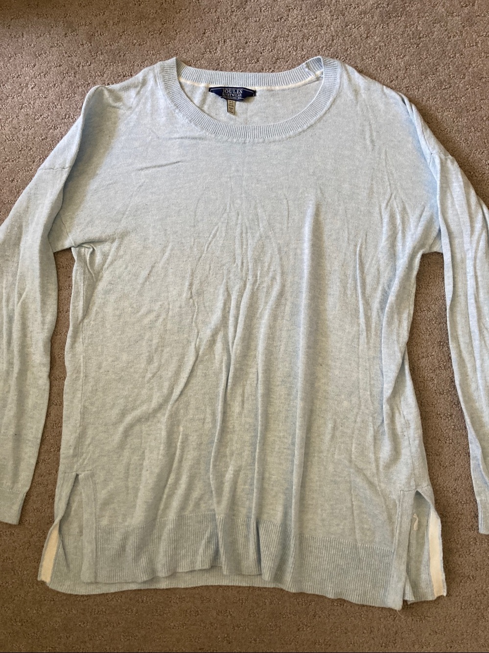 Joules light blue Sally crew-neck sweater, US 2.